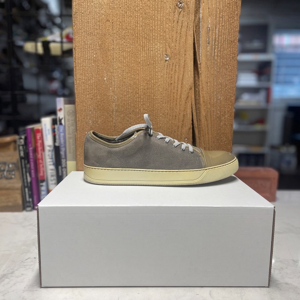 Beige Suede Lanvin Sneakers